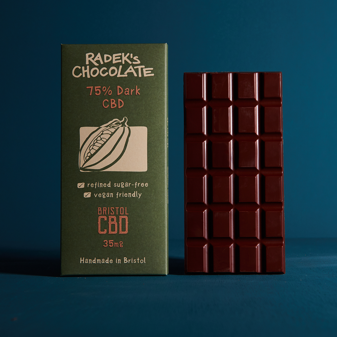 Radek’s Chocolate 75% Dark CBD - 72g