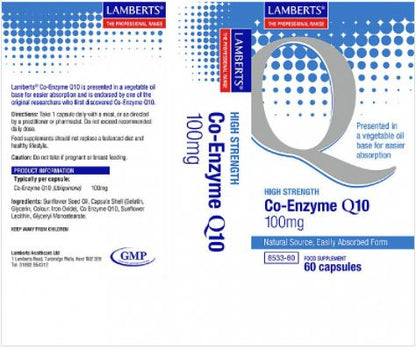 Co-Enzyme Q10 100mg 60s Lamberts